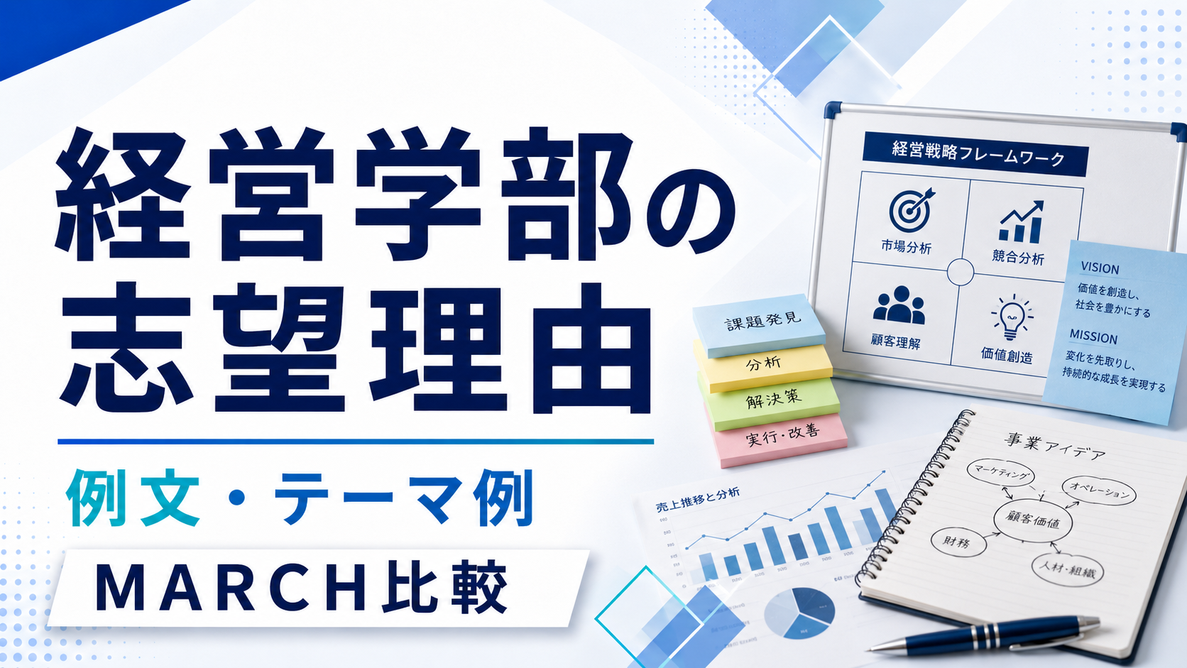 経営学部の志望理由の書き方｜例文・テーマ例・MARCH比較